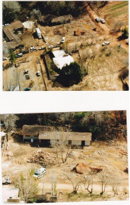 1993 Sedona Oak Creek flood photo view of Sheri Graham home