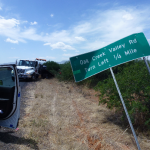 Scene today of single car accident on SR 89A