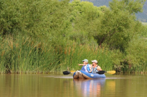 Kayaking on the Verde is a popular sport. Be prepared for emergencies and always wear a life jacket.