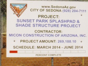 Sunset park Sedona splash pad water
