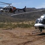 Arizona DPS Ranger Helicopters depart after completing successful rescue