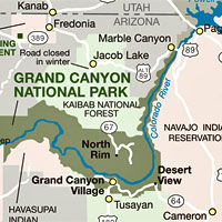 grand canyon map