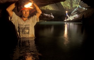 Dr. Jaime Awe of Northern Arizona University, Flagstaff, exploring Yaxeel Ahua, Belize. In 2003, Dr. Awe was appointed the first Director of the Belize Institute of Archaeology.